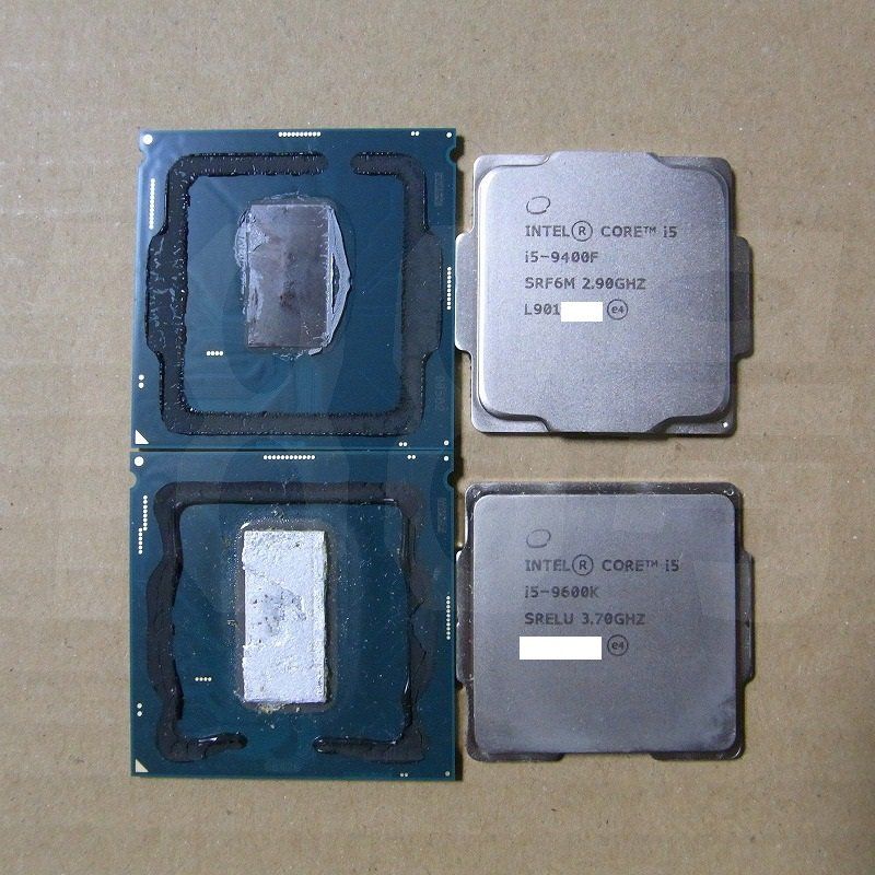 Intel Core i5-9400F, Intel Core i5-9400F is supplied with thermal paste between IHS and DIE, Optocrypto