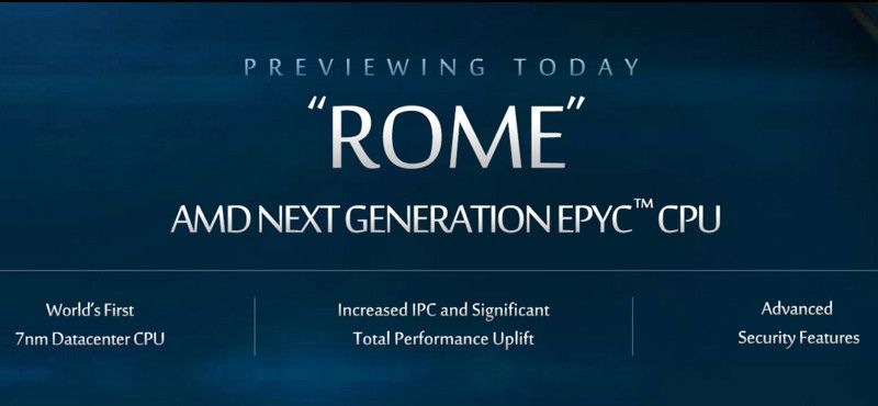 Rome, AMD presents the 7 nm EPYC &#8216;Rome&#8217; CPU with 64 cores and 128 threads, Optocrypto