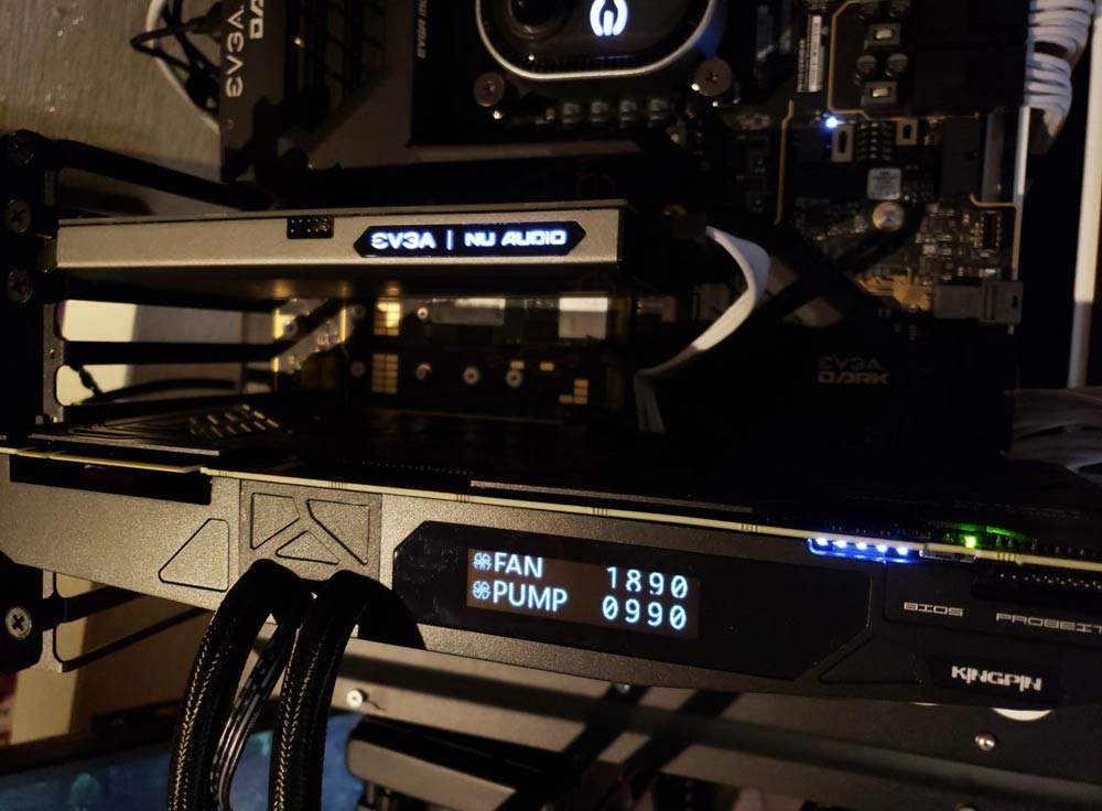 EVGA GeForce RTX 2080 Ti Kingpin, EVGA GeForce RTX 2080 Ti Kingpin Hybrid overclocked at global record 2.7GHz, Optocrypto