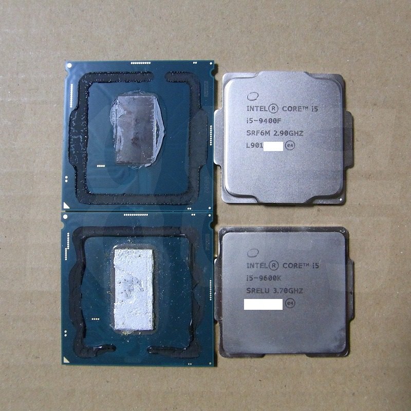 Intel Core i5-9400F is supplied with thermal paste between IHS and DIE ...