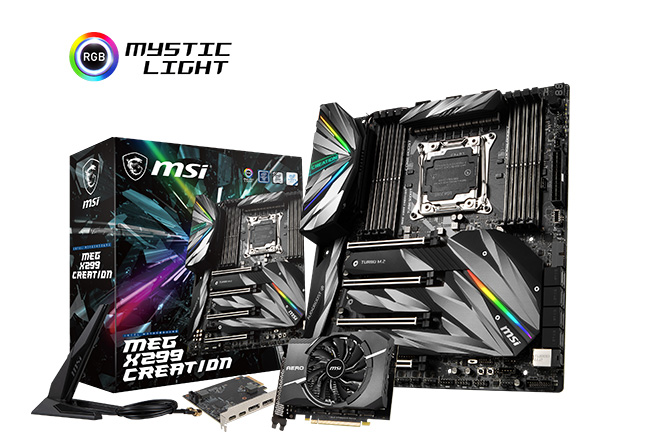 MEG X299, MSI MEG X299 Creation announced for new Intel Core X-Series processors, Optocrypto