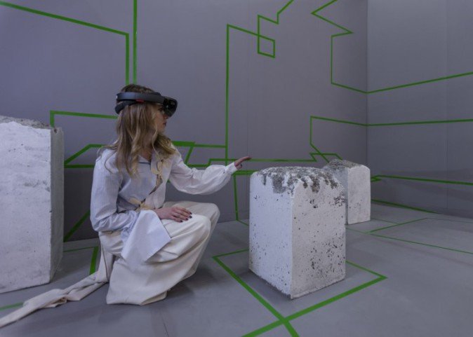 Concrete Storm, Concrete Storm Art exhibition of MR (mixed reality) using Microsoft HoloLens, Optocrypto