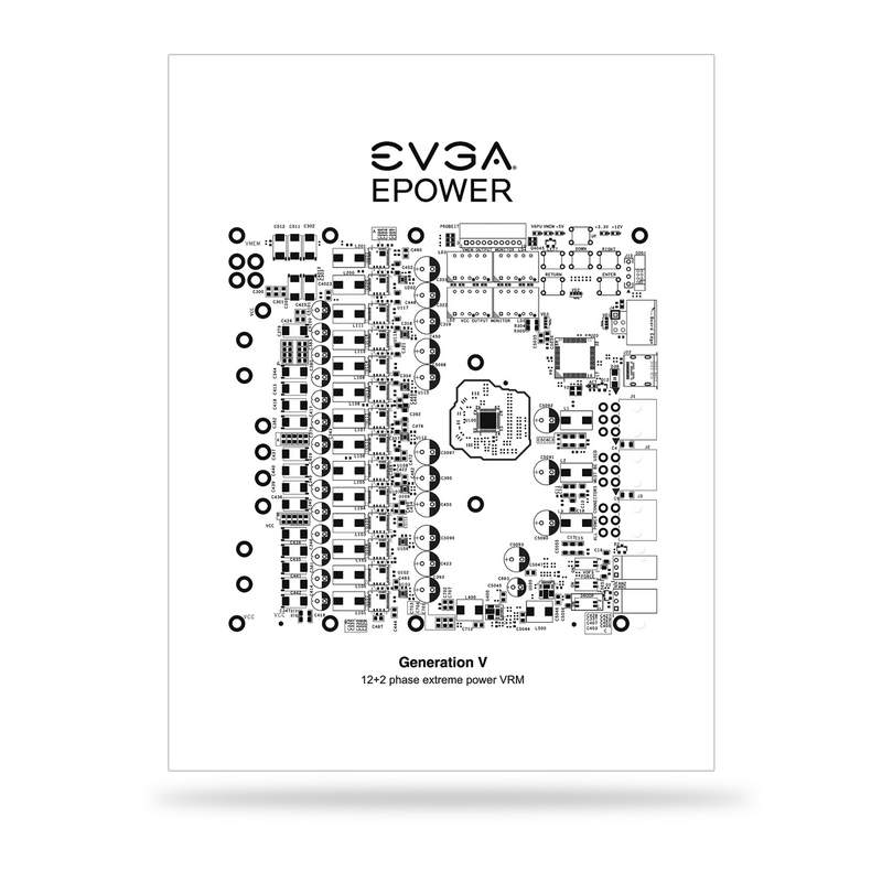 Epower VRM, EVGA launches its fifth generation Epower VRM, an additional power overhead PCB, Optocrypto