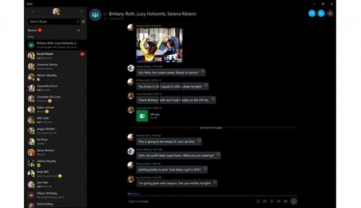 Skype, Skype for Windows 10 adds mentions and status control, 