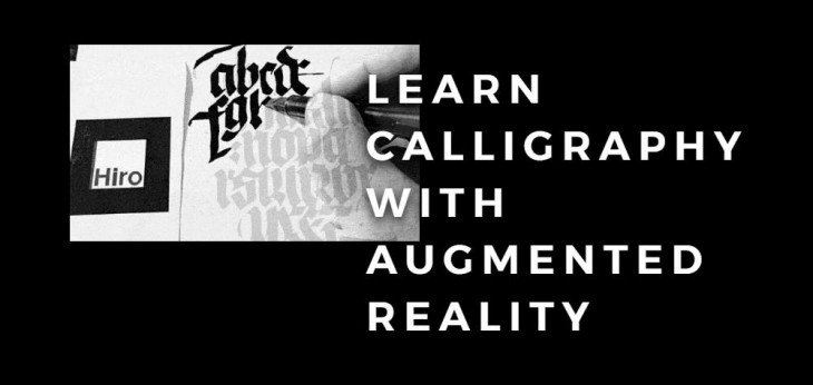 calligraphy, Augmented Reality to practice calligraphy, Optocrypto