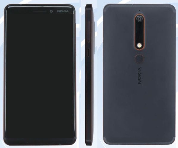 Nokia 6, The Nokia 6 (2018) is seen next to its specifications after passing through TENAA, Optocrypto