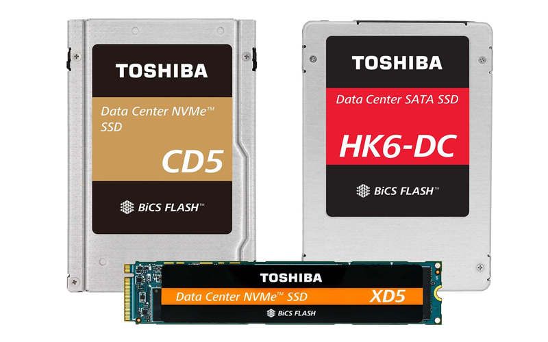 Toshiba SSD CD5, XD5, and HK6-DC Specifications: Toshiba announces three SSDs based on 64-layer NAND BiCS memory