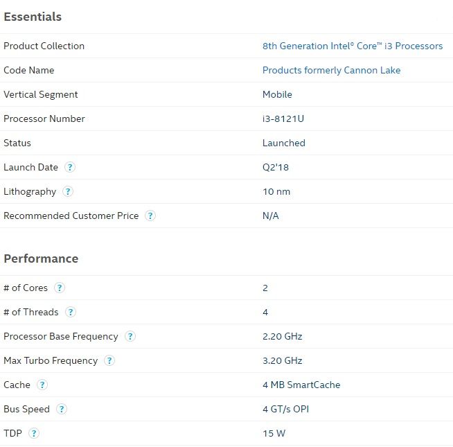 Intel Core i3 8121U shows the deficiencies of Intel's 10 nm, Intel Core i3 8121U shows the deficiencies of Intel&#8217;s 10 nm, Optocrypto