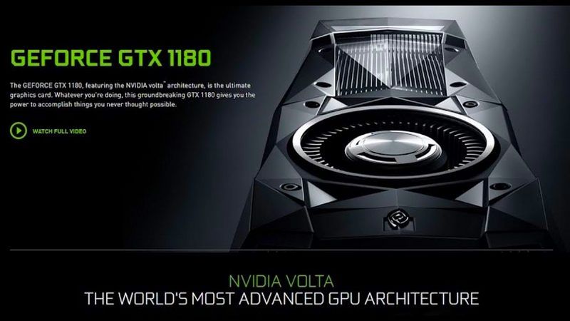 NVIDIA GTX 1180 will be manufactured in a 12 nm FinFET process