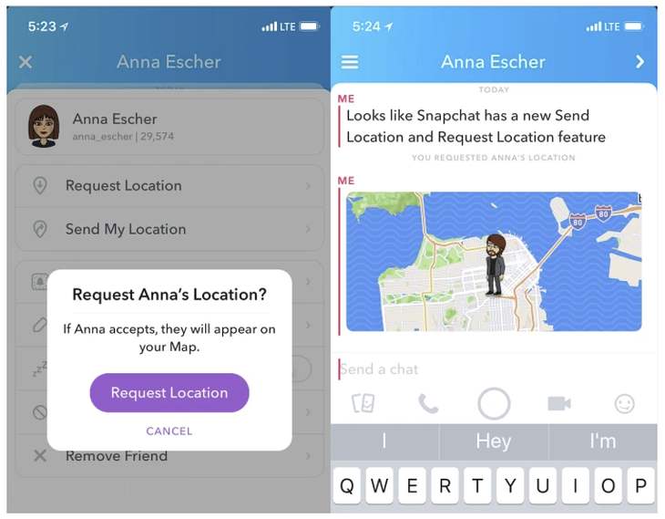 Snapchat now allows you to send and request locations between friends, Snapchat now allows you to send and request locations between friends, Optocrypto