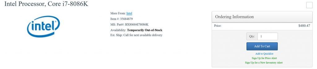 The Core i7-8086K, features, date and price of the Intel anniversary chip, The Core i7-8086K, features, date and price of the Intel anniversary chip, Optocrypto