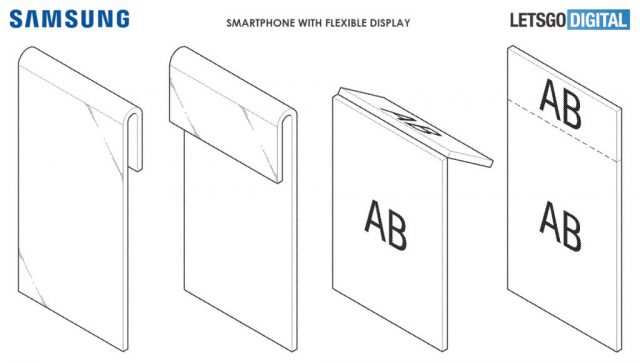 flexible dual screen, Samsung patents smartphone with flexible dual screen to capture better selfies, Optocrypto