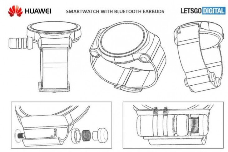 Huawei patents smartwatch with in-ear headphones