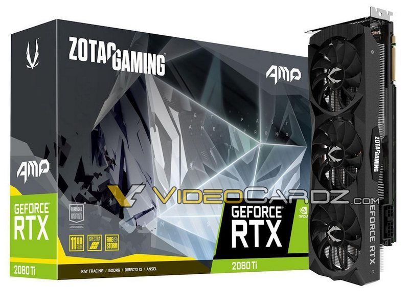 Pictures of the ZOTAC GeForce RTX 2080 Ti and RTX 2080 AMP