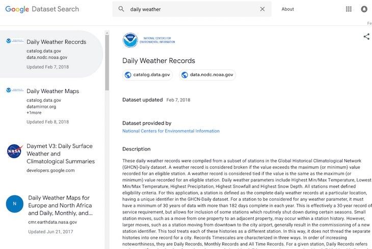 Google starts a public dataset search engine focused on researchers