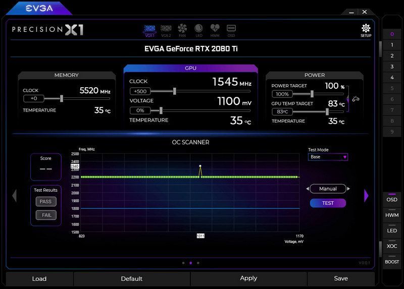 EVGA Precision X1 Software will choose best Overclocking parameters for RTX 20 Series