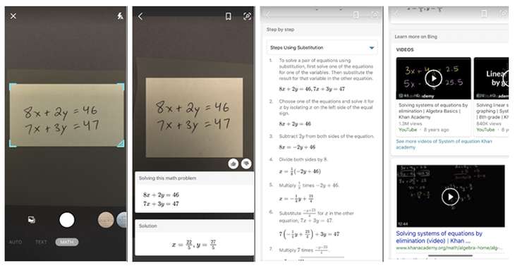 Visual Search, With Visual Search, Bing will solve mathematical problems from you smartphone snapshot, Optocrypto