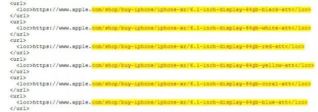 iPhone XS, Apple&#8217;s official website sitemap confirms iPhone XS, XS Max and XR, Optocrypto