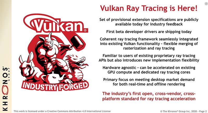 Vulkan adds ray tracing support for all brands and expanded support for NVIDIA RTX