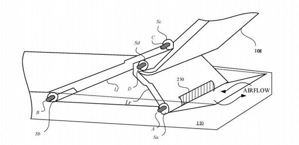 New Apple patent allows the hinge of the MacBook Pro to dynamically adjust the keyboard angle