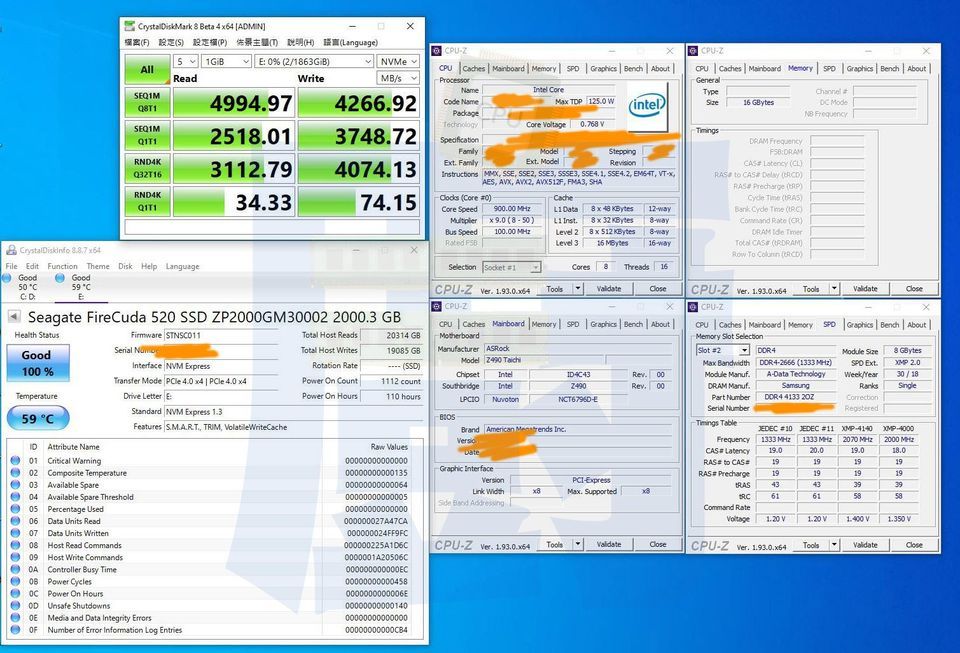 Intel Rocket Lake-S tested with FireCuda PCIe 4.0 SSD
