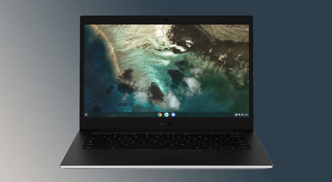 Samsung Galaxy Chromebook Go, 14-inch display with Celeron brain and 45W charger