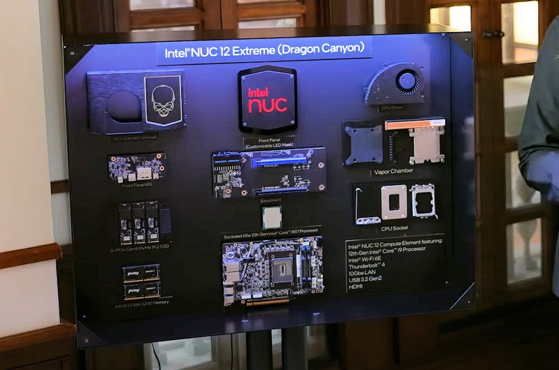 NUC 12 Extreme, Intel NUC 12 Extreme spec sheet revealed, will be sold with Core i9-12900/i7-12700, Optocrypto