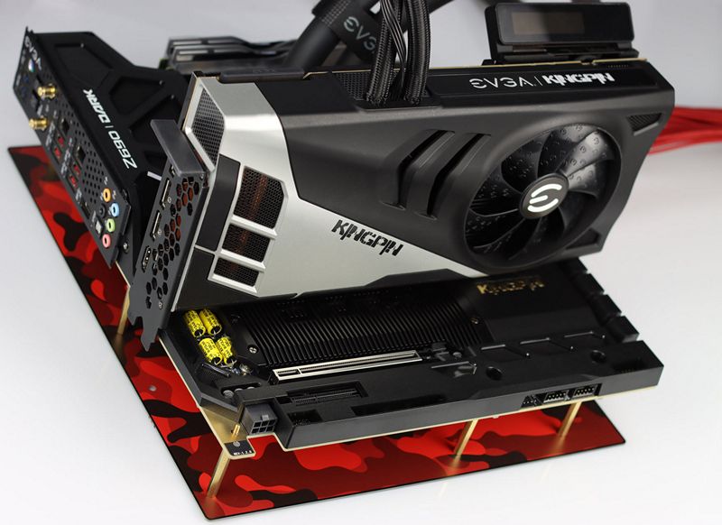 RTX 3090 Ti, EVGA RTX 3090 Ti Kingpin is pictured with 28 power phases, Optocrypto