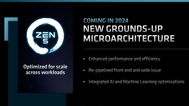AMD Zen 5 Architecture Officially Announces 2024 Release: 4nm/3nm Node Process, Improved AI and Machine Learning Performance