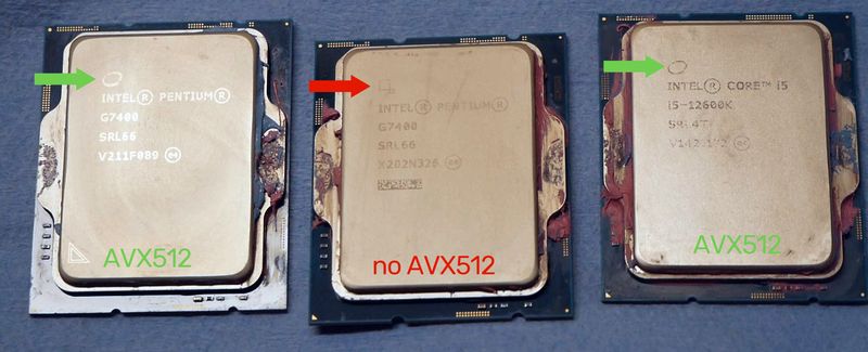 Alder Lake AVX-512 support check: there will be different markings on IHS, 