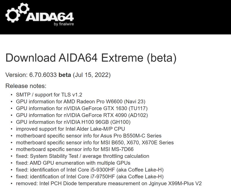 RTX 4090, Nvidia GeForce RTX 4090 and AMD 600 featured in AIDA64, Optocrypto