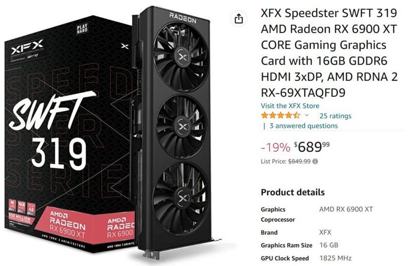 RX 6900 XT, AMD RX 6900 XT drops in price quickly in Europe and the US, Optocrypto