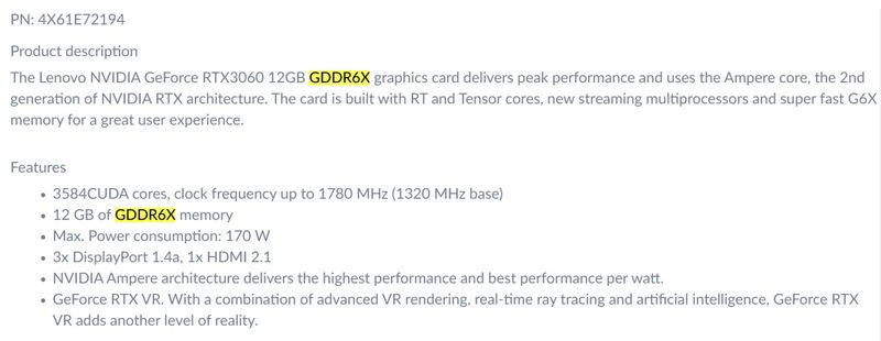 GDDR6X, RTX 3060 with GDDR6X memory detected, Optocrypto