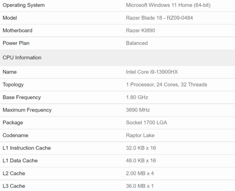 Blade 18, Razer Blade 18 laptop employs Intel Core i9-13900HX, Optocrypto