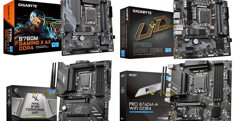 Intel B760: Images of motherboards from Gigabyte and MSI, 