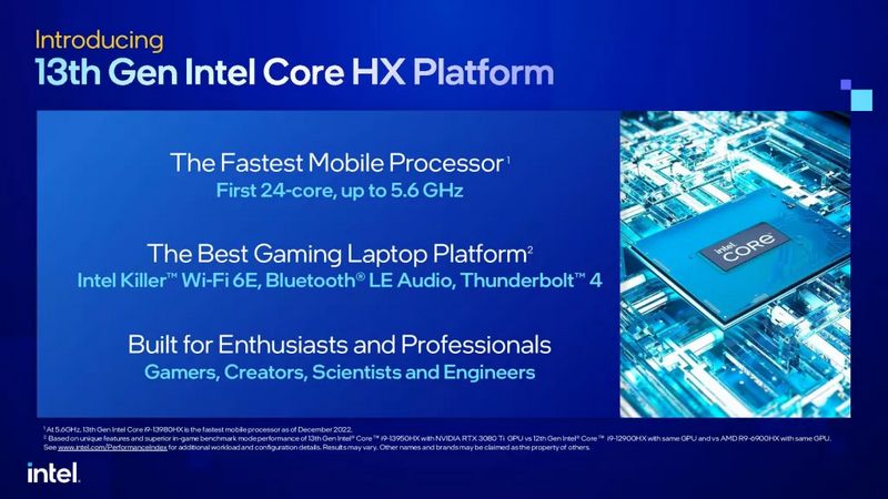 Raptor Lake HX, Intel Core Raptor Lake HX, H, P, U and N for notebooks announced, Optocrypto