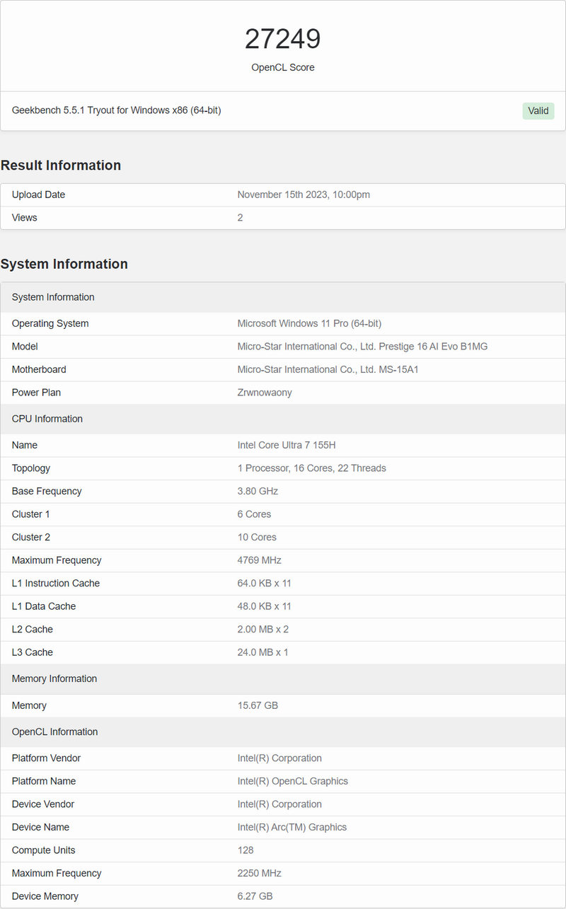 Intel Meteor Lake: iGPU shows performance vs. Radeon 780M, Optocrypto